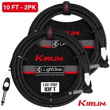 2-PACK Kirlin LGI-202 Guitar Instrument Cable 10 FT-1/4