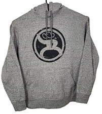 Hooey Size Large Camo Hoodie Lock Up Graphic Logo Sweatshirt Grey Long Sleeve