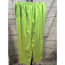 Alfred Dunner Women's Green Elastic Waist Pull On Casual Pants Size 14