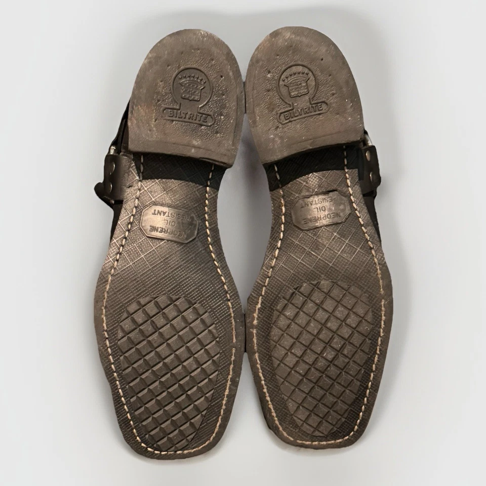 FRYE 12R Black Leather Harness boots mens 9.5 M Biker Motorcycle Square Toe - Image 4 of 4