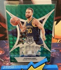 2023-24 Mosiac #14 Epic Performers Green Prizm Stephen Curry Warriors