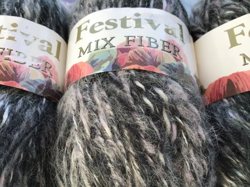 LOTE de 4 madejas ombre suave y difuso Festival HILO negro gris blanco 4x 50g gris Foto 2 de 4