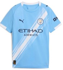 Youth Kids Puma Blue Manchester City 2025/26 Home Jersey $79 Small S NWT