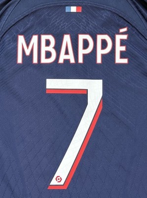 2023/24 PSG Authentic Home Jersey #7 Mbappe Medium Nike Player
