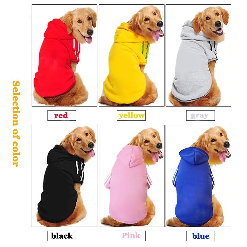 Dog Hooded Sweatshirt Warm Jacket Cotton Clothes for Small to Large — free download