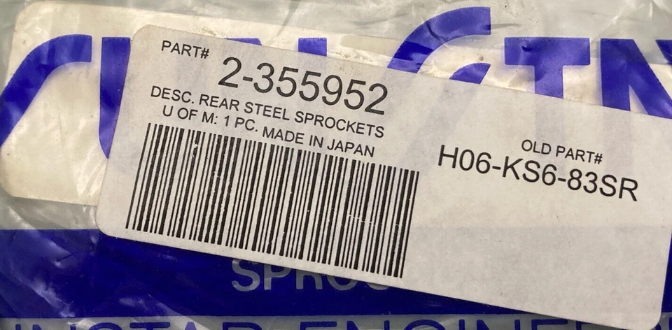 Piñones traseros de acero 52T SUNSTAR 2-355952 NUEVOS, SUPERSEDE H06-KS6-83SR Foto 2 de 2