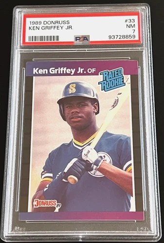 1989 DONRUSS #33 KEN GRIFFEY JR. PSA 7 CENTERED NEW GRADE - WE COMBINE SHIPPING