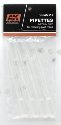 AK Interactive AK615 Pipettes Medium Size for Modeling Paint Mixes (Accessory)