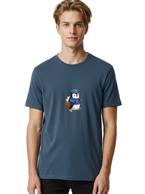 Penguin-Postal-Worker Mens Graphic Tee, 100% Cotton, Casual Summer Wear