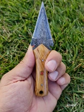 Mini Collectible Combat Dagger Crusher Double Edged Fixed Knife with Sheath