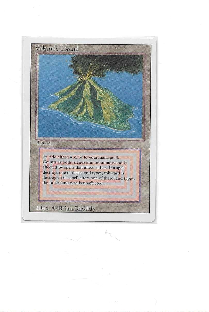 Magic: The Gathering Volcanic Island Revised Edition Rare Dual Land LP