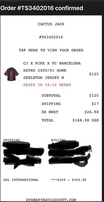 Travis Scott X Barcelona Retro Jersey