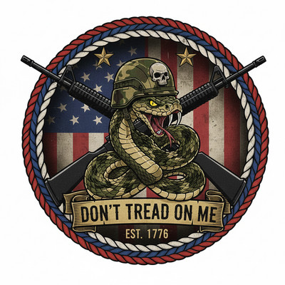 Don't Tread On Me Snake Sticker - 1776 Patriotic USA Decal - 4'' Best Decal