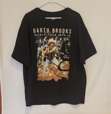 Garth Brooks World Tour 2014-15 Black Concert T-Shirt Country Music Size XL