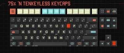 Drop + Glimy DSA 2077 Keycap Set-75% 'N Tenkeyless Keycaps MDX-17813-1