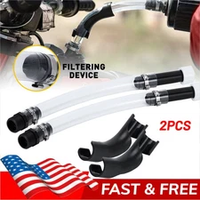 2x 14" 5 Gallon Fuel Jug Gas Can VP Racing Fuel Deluxe Cap Filler w/ Hose Bender