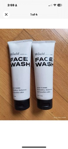 2 WOULD Men's Face Wash 4oz Refresh Soothe Fragrance Free Sealed Barstool Brand - Picture 1 of 5