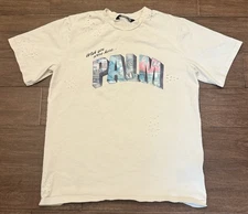 Palm Angels Vintage Palm “Wish You We’re Here…” Men’s T-Shirt Sz XL Beige