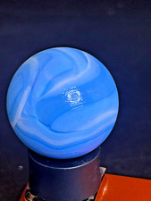 Christensen Agate Co. Swirl Blue  White UV Marble 1.01" Wet Mint SH11