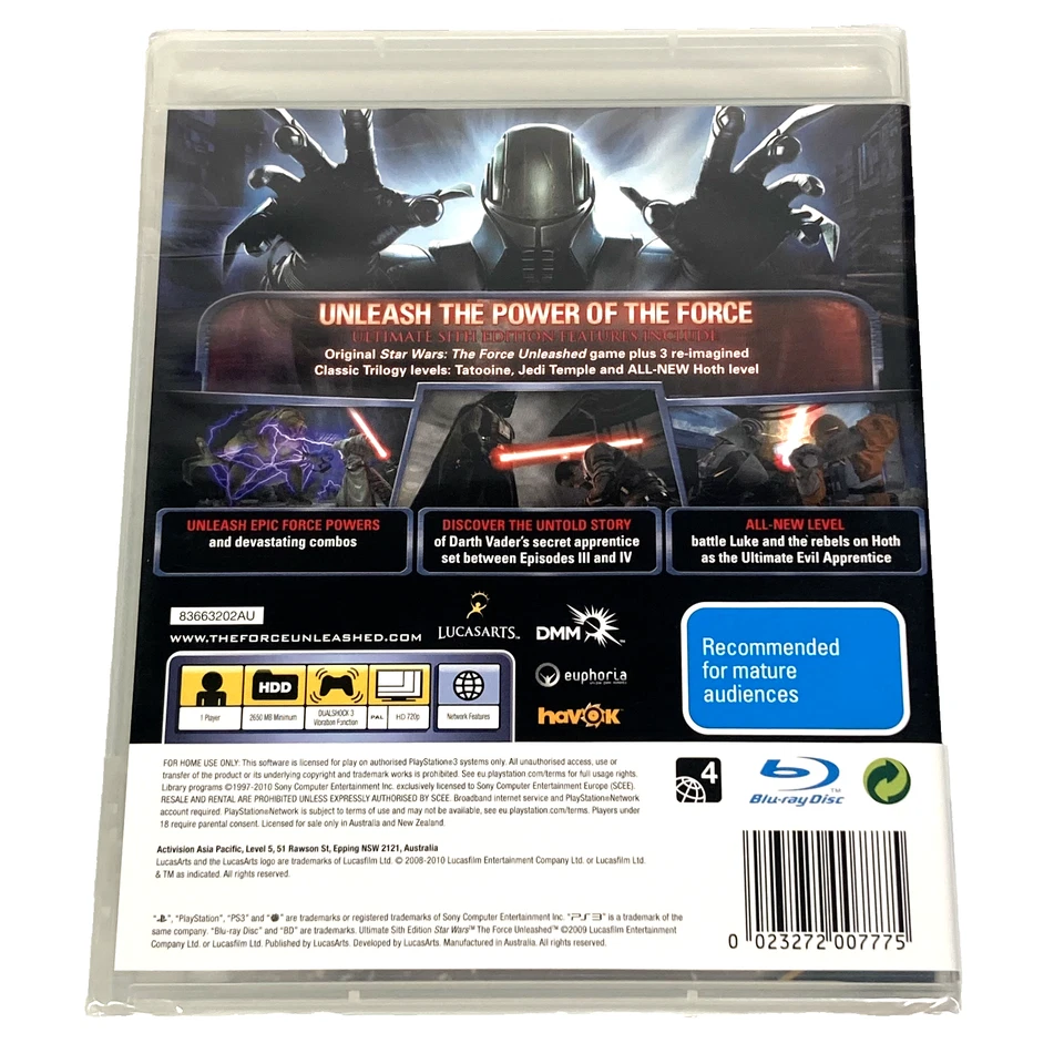 Star Wars The Force Unleashed Ultimate Sith Edition PlayStation 3 PS3 New SEALED - Image 4 of 4
