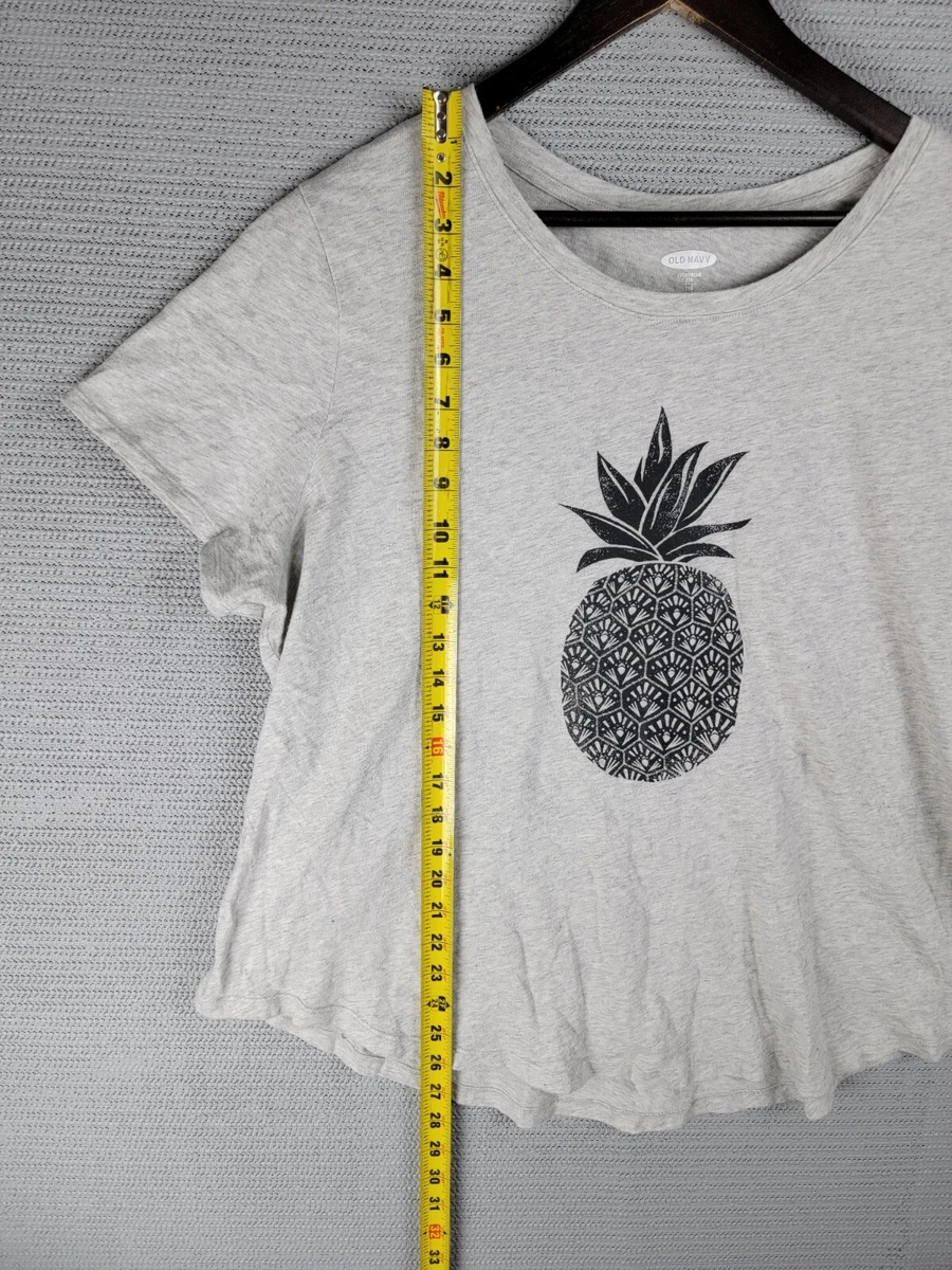 Pineapple T shirt size XXL Old Navy Everywear casual gray eBay