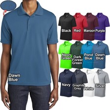 BIG MENS Moisture Wicking Mini Mesh Polo Shirt Dri Fit Sizes XL, 2XL, 3XL, 4XL