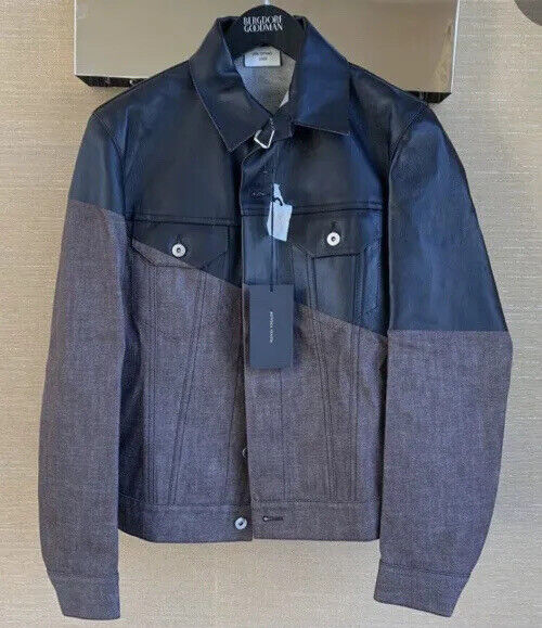 New Bottega Veneta Denim/Leather hybrid, Jacket Mens Size 48 New Bottega Veneta Denim/Leather hybrid, Jacket Mens Size 48