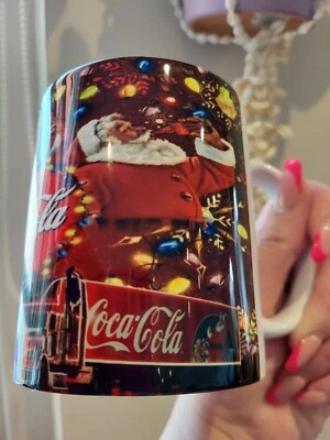 GLITZ AND GLAM BY TAM Coca-Cola Christmas Mug – Santa Design – Hot Chocolate Cup – Stocking Filler
