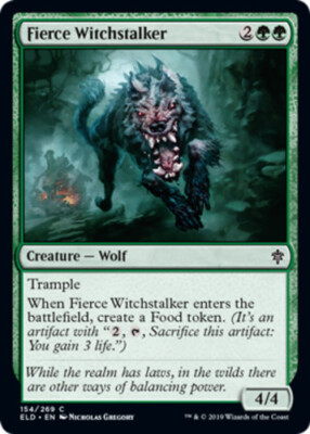 Throne of Eldraine - Fierce Witchstalker - Foil
