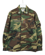 FECSA Jacket Men's (EU) 52 Button Up Polo Collar Camouflage Lightweight