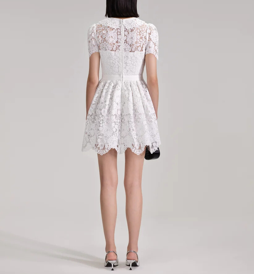 Women's SP White Lace Mini Dress Collared Short Sleeve Dress for Ladies | eBay Women's SP White Lace Mini Dress Collared Short Sleeve Dress for Ladies | eBay