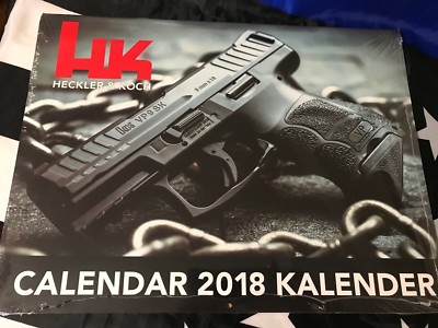 2018 HECKLER & KOCH HK CALENDAR HKVP9SK P7 PM7 MR556 MR762 P30 G36 VP9 MP5 SP5K