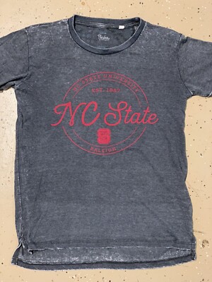 NC State University Women Medium Grey Short Sleeve T Shirt Raleigh NCS Uni