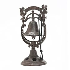 Sungmor Dinner Hand Bell Cast Iron Tabletop Squirrel Shape Ornament Service Bell