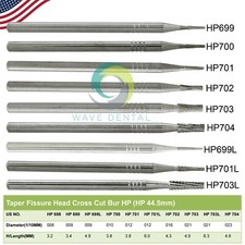 Wave Dental Straight Handpiece Burs HP 701 702 703 703L Taper Fissure Carbide