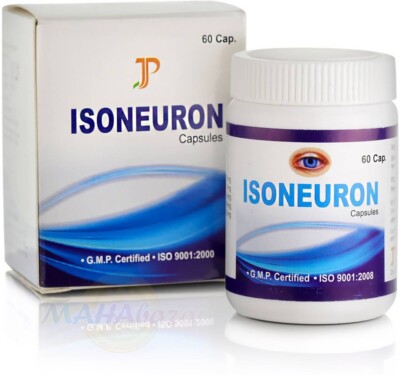 Isoneuron 60 Capsules and 2 BOTTLES Herbal ISOTINE Official Exp.Next 3 years