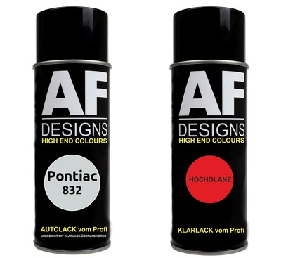 Spraydose für Pontiac 832 Quicksilver Metallic Basislack Klarlack Sprühdose