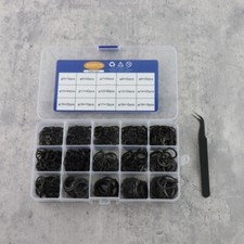 500PCS Snap Ring Assortment Set, External Circlip Snap Retaining Clip Rings Kit,