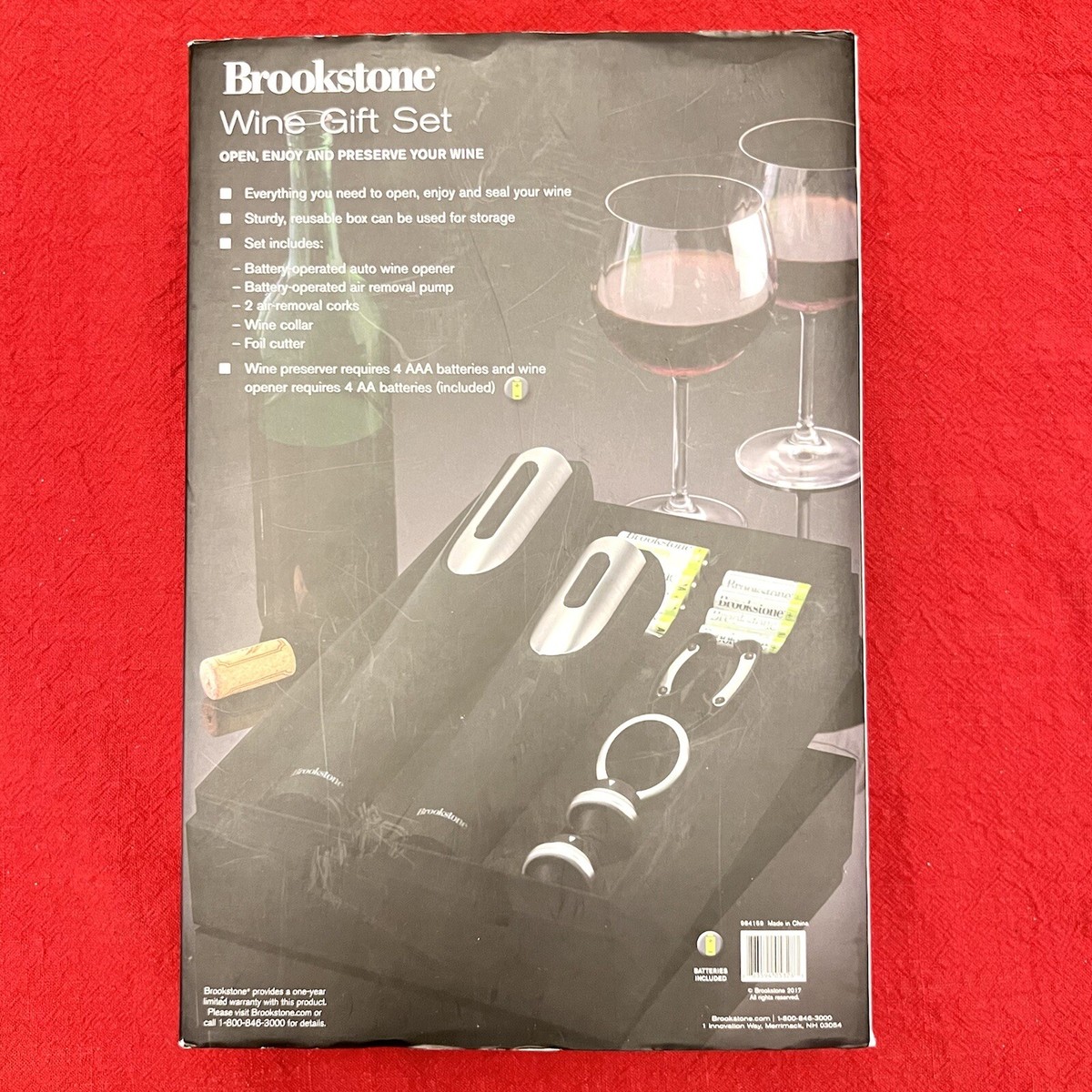 Brookstone Wine Gift Set - 'Open, Enjoy and Preserve Your Wine