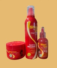 Lot Of 3 Shine N Jam Magic Fingers For Braiders Extra Firm Hold Mousse Oil