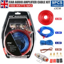 1500w 8 Awg Amplifier Amp Wiring Kit for Edge Vibe car audio subwoofer amp 9pcs