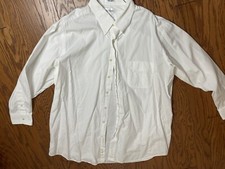 Paul Frederick Non Iron Blue Check Dress Shirt Cuffed Men's Size 18/34 Q 