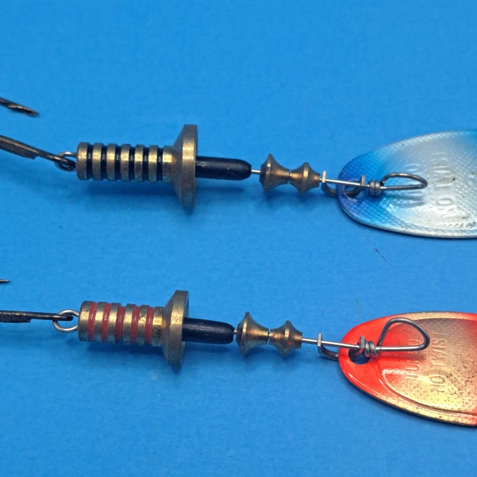 Luhr Jensen Turbo No Twist Spinner Lot Size 2 & 3 Blue Orange Treble Hook Lures - Image 4 of 4
