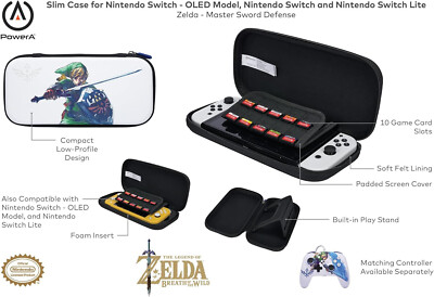 PowerA OFFICIAL Slim Low-Profile Case *MASTER SWORD DEFENSE EDITION* (Switch)