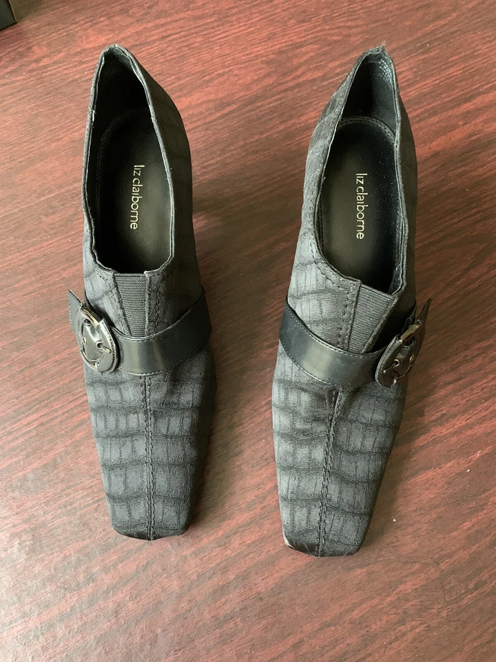 Liz Claiborne Maribel 女式黑色面料鞋面,10 码 — 第 2/4 张图片