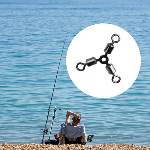 30x 3 Way Swivel Fishing Tackle Saltwater Stainless Steel Fishing Lure Connector - Picture 9 of 18