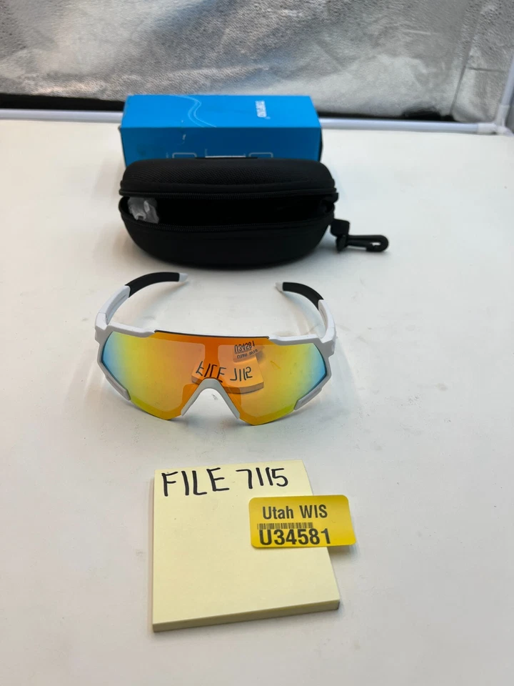 Gafas deportivas Tunfund protección UV degradado amarillo Foto 4 de 4