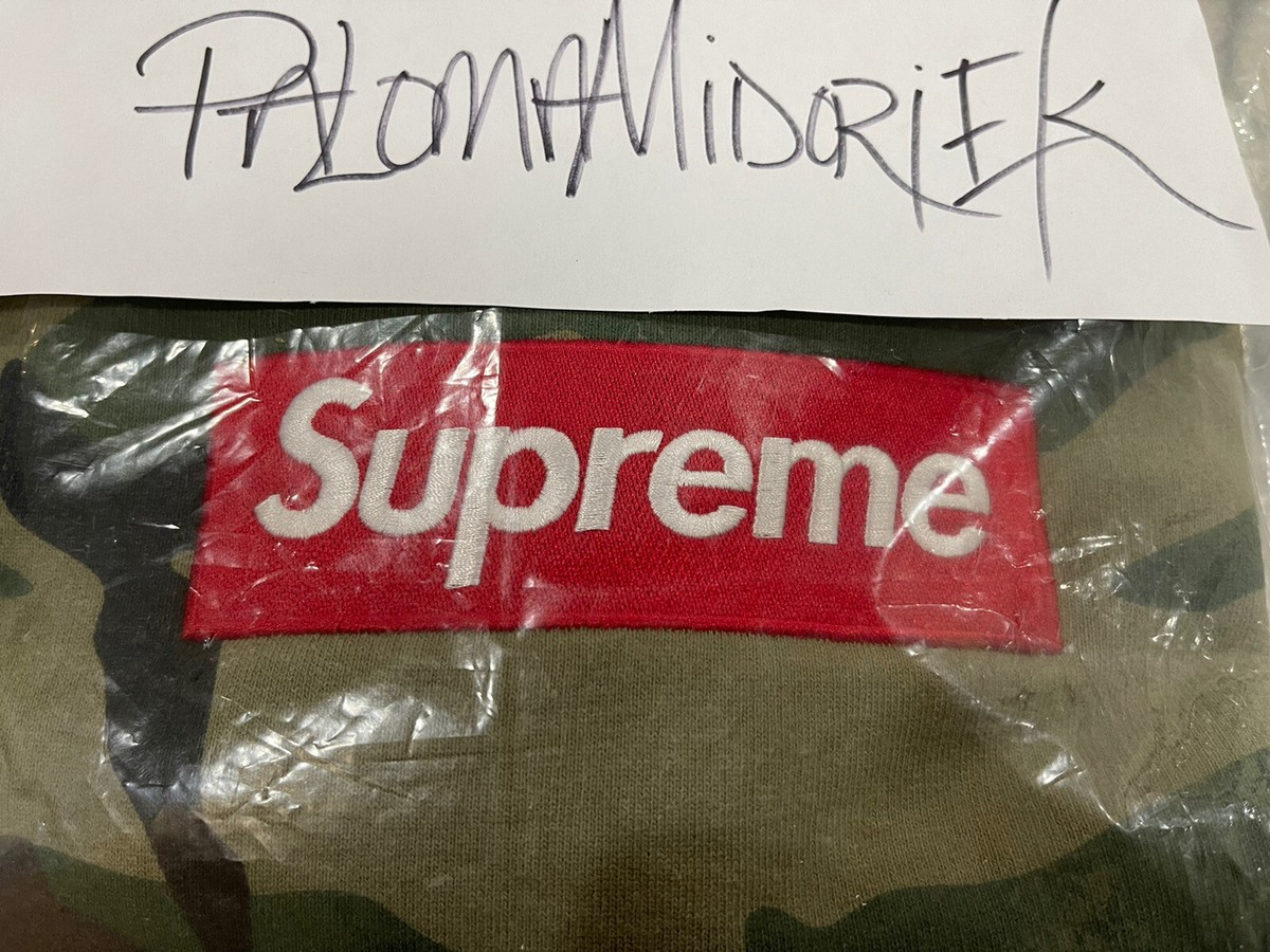 New FW15 Supreme Box Logo Crewneck Woodland Camo Sweater Hoodie 