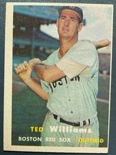 1957 TOPPS #1 TED WILLIAMS BOSTON RED SOX CARD