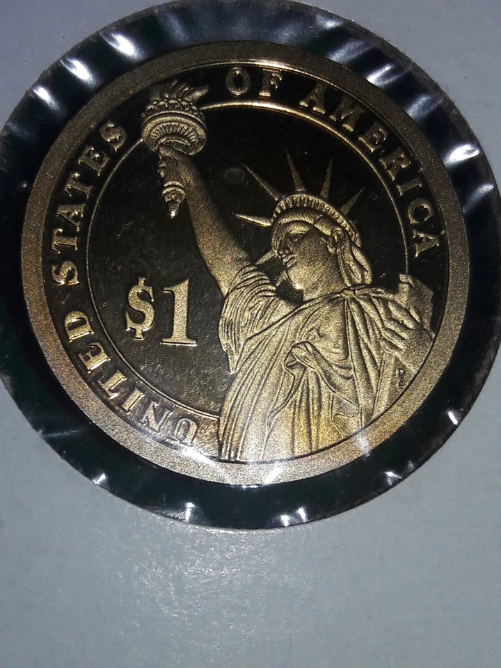 Error George Washington Presidential $1 Dollar Proof Coin Debris Struck IntoCoin - Image 3 of 4